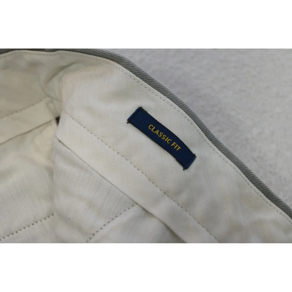 Polo Ralph Lauren Chinos Mens 36x32 Gray Classic Fit Cotton Pants Excellent